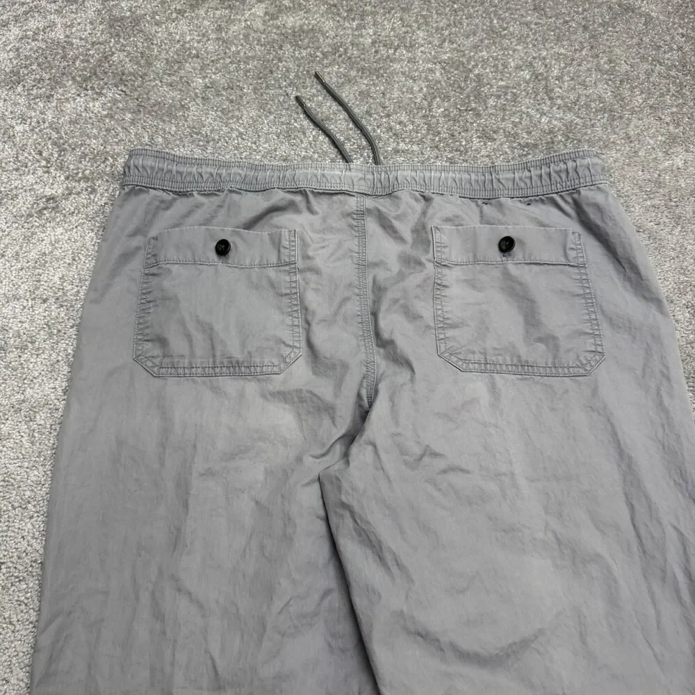 Banana Republic Aiden Fit Chino Pants Mens 36x32 Gray Tapered Leg Elastic Waist